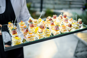 Finger food on a wedding day