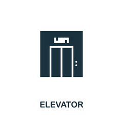 Elevator icon. Monochrome simple element from mall collection. Creative Elevator icon for web design, templates, infographics and more