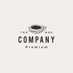bird nest coffee hipster vintage logo vector icon illustration