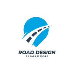 Point Road logo vector template, Creative Road logo design concepts