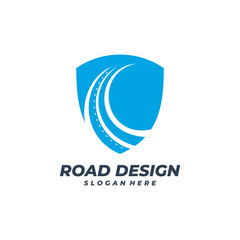 Shield Road logo vector template, Creative Road logo design concepts