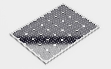 Realistic 3D Render of Solar Panel