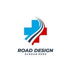 Health Road logo vector template, Creative Road logo design concepts