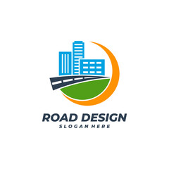 Road City logo vector template, Creative Road logo design concepts
