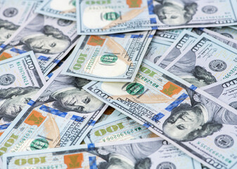 Background of 100 dollar bills