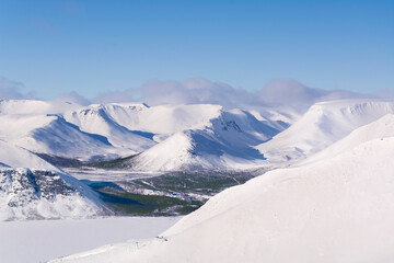 Northern mountains in russia