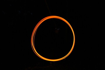 abstract orange fire circle