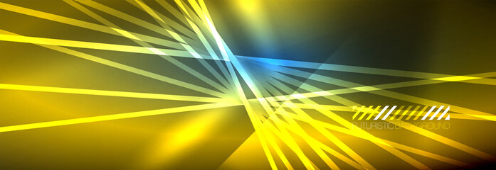 Neon dynamic beams vector abstract wallpaper background. Wallpaper background, design templates for business or technology presentations, internet posters or web brochure covers