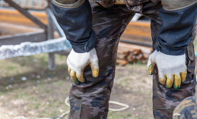 The hands of a worker
