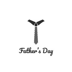 Father's day logo. Illustration of a tie with love pattern.