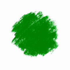 Abstract blurred green spot, smear of oil paint, design element, background.