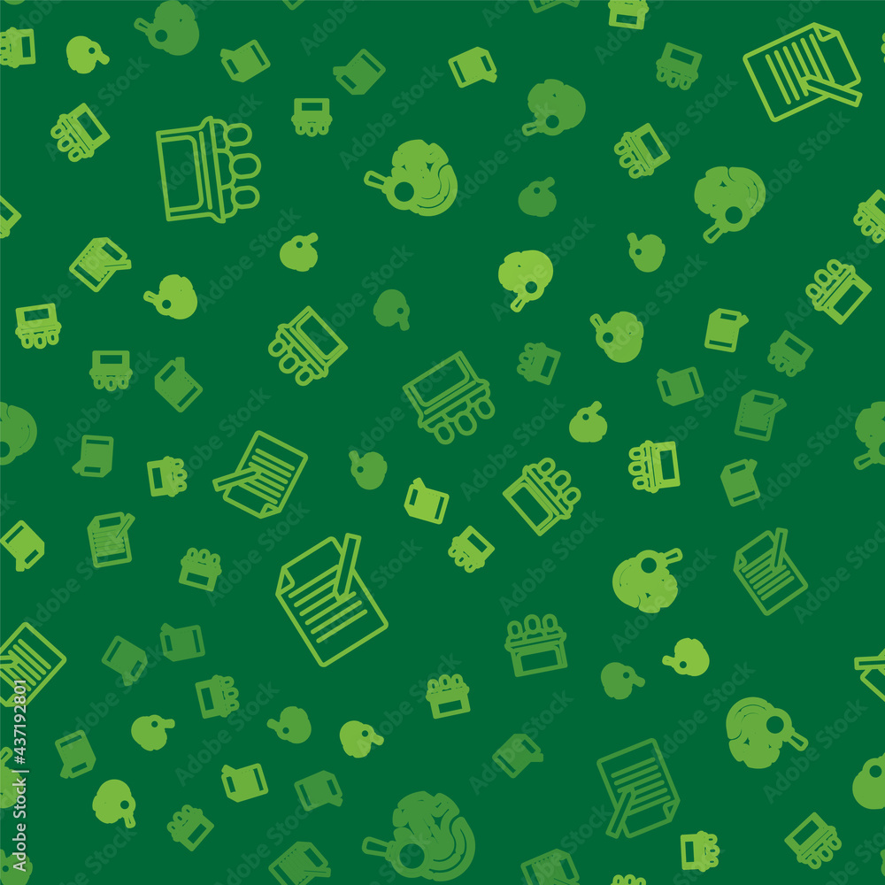 Poster set line jurors, document and pen and fingerprint on seamless pattern. vector
