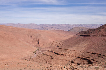 magnificent Atlas mountains landscape graphic layers of rock form seductive curves