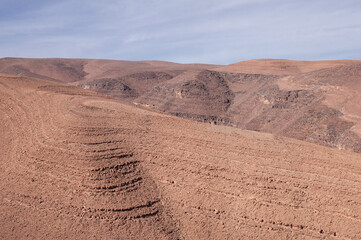 magnificent Atlas mountains landscape graphic layers of rock form seductive curves