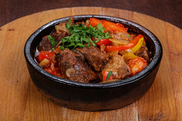 Georgian traditional cuisine - meat with potato