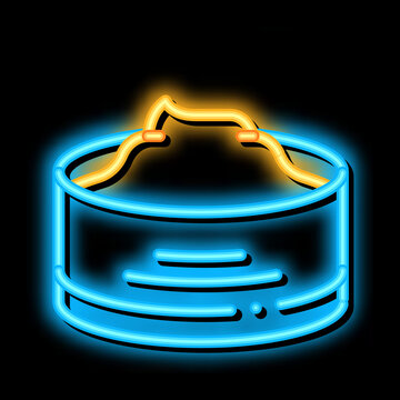 Protect Cream Container neon light sign vector. Glowing bright icon Protect Cream Container sign. transparent symbol illustration