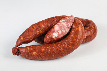 Natural meat sausages with minced meat