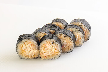 Japanese traditional roll with crab surimi