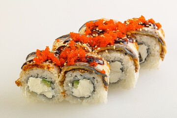 Japanese tradtional roll with eel