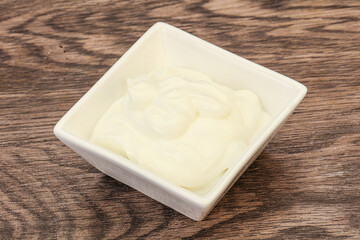 Sour cream in the bowl