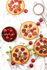 cherry fruit clafoutis- top view