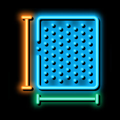 Mattress Width Length neon light sign vector. Glowing bright icon Mattress Width Length sign. transparent symbol illustration