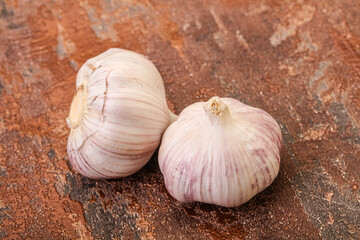 Fresh ripe and tasty garlic