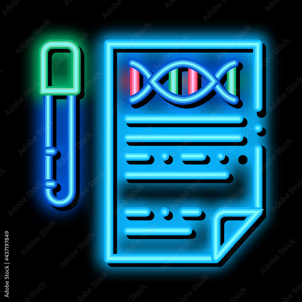 Leinwandbilder result test list flask neon light sign vector. glowing bright icon result test list flask sign. tran