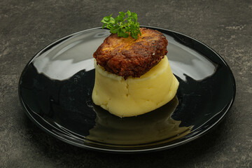 Mashed potato with homemade cutlet