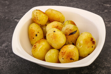 Roasted baby potato in the bowl