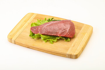 Raw beef piece for cooking