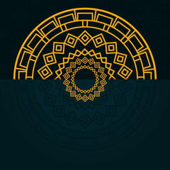 decorative half mandala