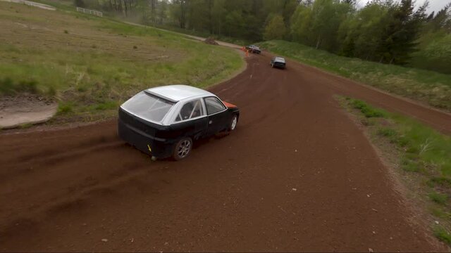 Junk car rally chased by FPV drone