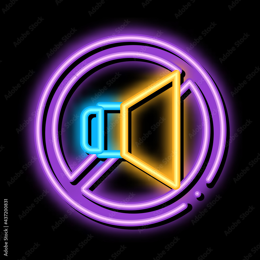 Poster Strikethrough Dynamic neon light sign vector. Glowing bright icon Strikethrough Dynamic sign. transparent symbol illustration