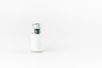 Medicine bottle empty space label for text on white background. medical and treatment concept.