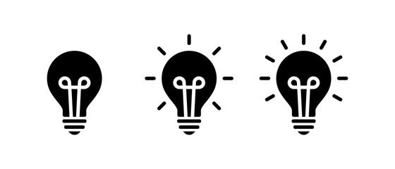 Light Bulb icon, lamp symbol icon vector