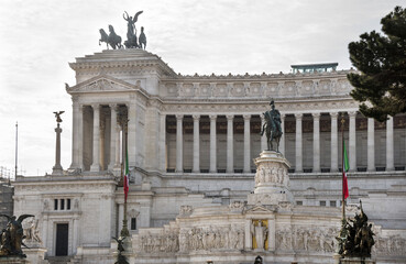 Fototapeta na wymiar The Altare della Patria (National Monument to Victor Emmanuel II) .Rome