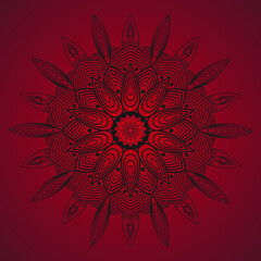 A illustration art work of circular shape Mandala. Vintage decorative elements