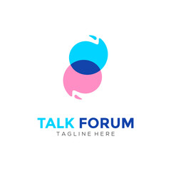 Obraz premium Talk Forum logo design template