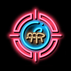 Mosquito Target neon light sign vector. Glowing bright icon Mosquito Target sign. transparent symbol illustration