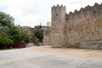 Fototapeta na wymiar Walls of Calonge, Girona province, Catalonia, Spain