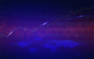Forex or stock market exchange background.
