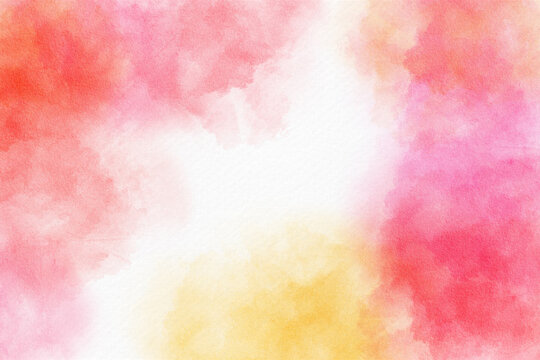Orange and pink watercolor abstract background