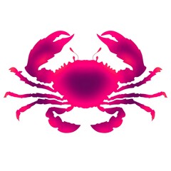 Crab. Isolated illustration. Sea creatures. Red crabs on a white background.