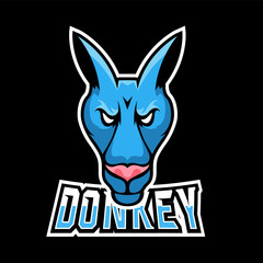 Donkey sport or esport gaming mascot logo template, for your team