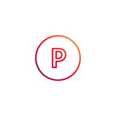 Parking icon. Vector illustration for graphic design, Web, UI, app.