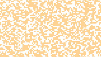 Abstract square pixel background in white and orange color. Vector illustration.