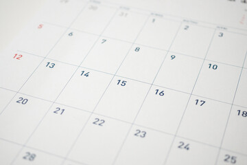 calendar page date background business planning appointment meeting concept