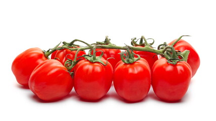 Papeletto tomatoes, tomato pile isolated on white background