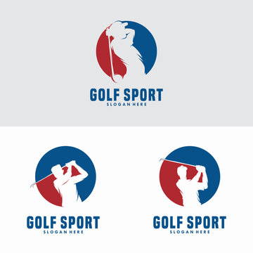 golf sport Design Logo Template